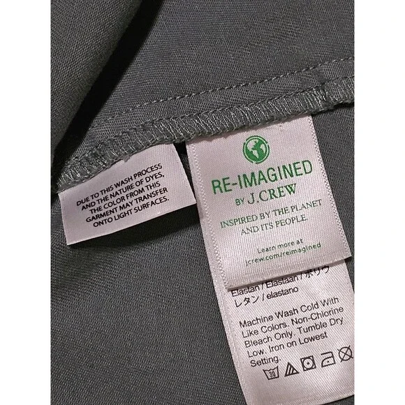 J. Crew Dress  Womens  Zip Front Chino 8  Long Sleeve Gree Granolagirl Academia - Picture 11 of 16